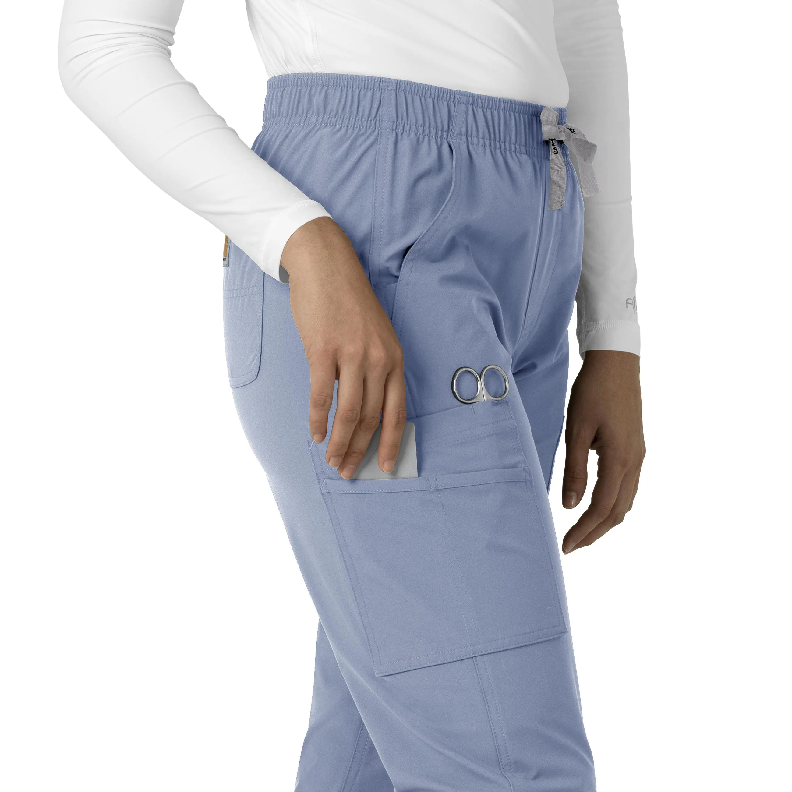 Force Essentials C51213 Straight Leg Scrub Pants Ceil Blue