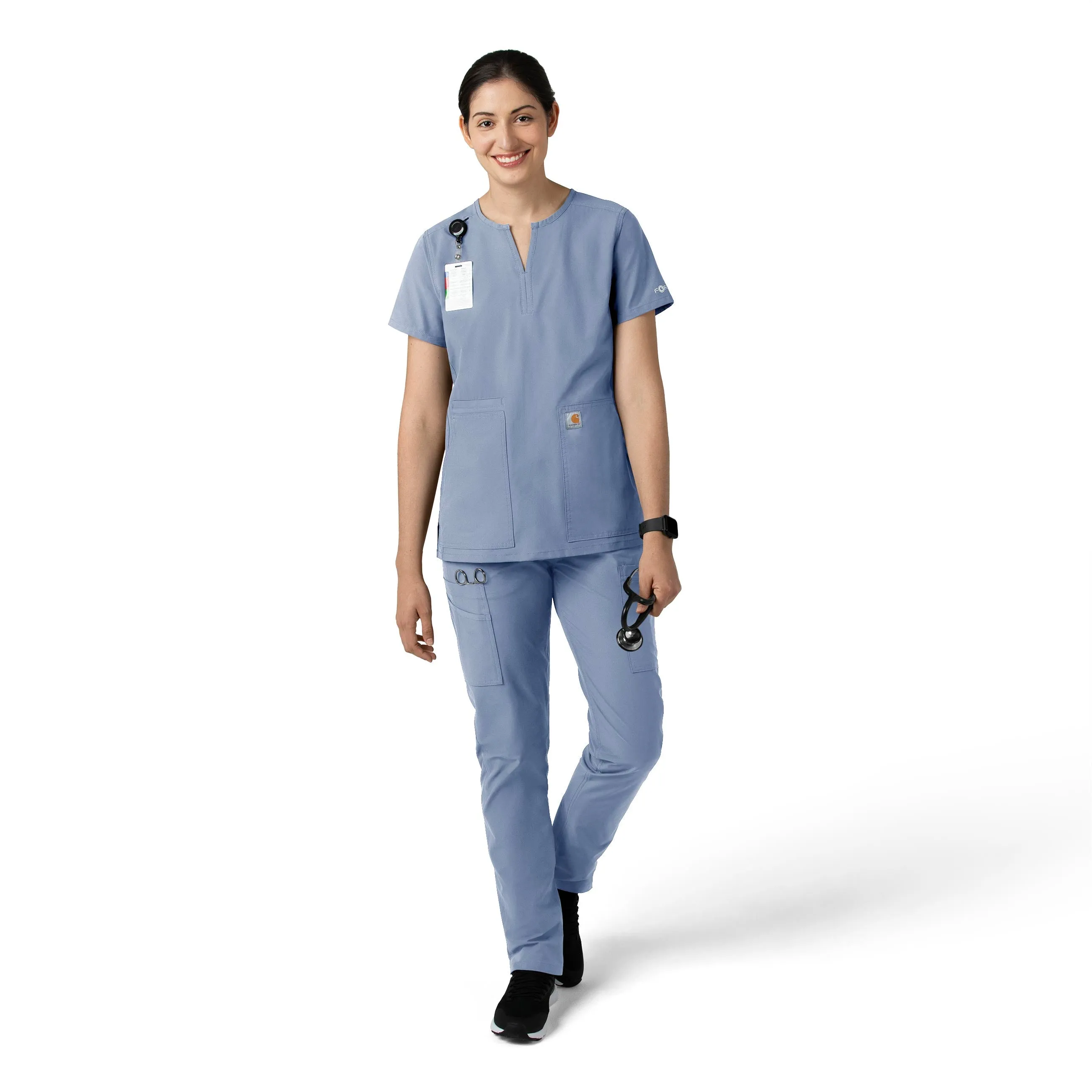 Force Essentials C51213 Straight Leg Scrub Pants Ceil Blue