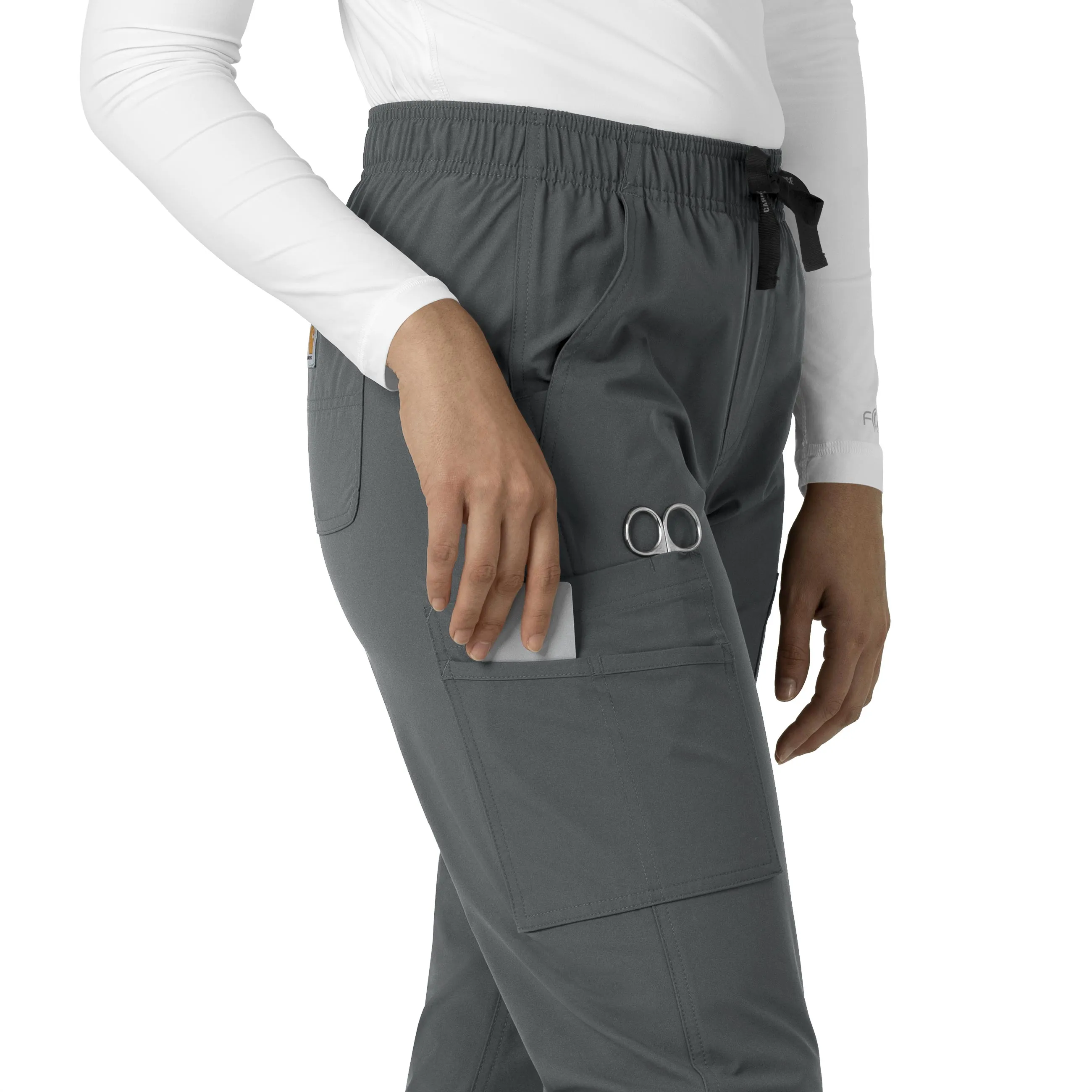 Force Essentials C51213 Straight Leg Scrub Pants Pewter
