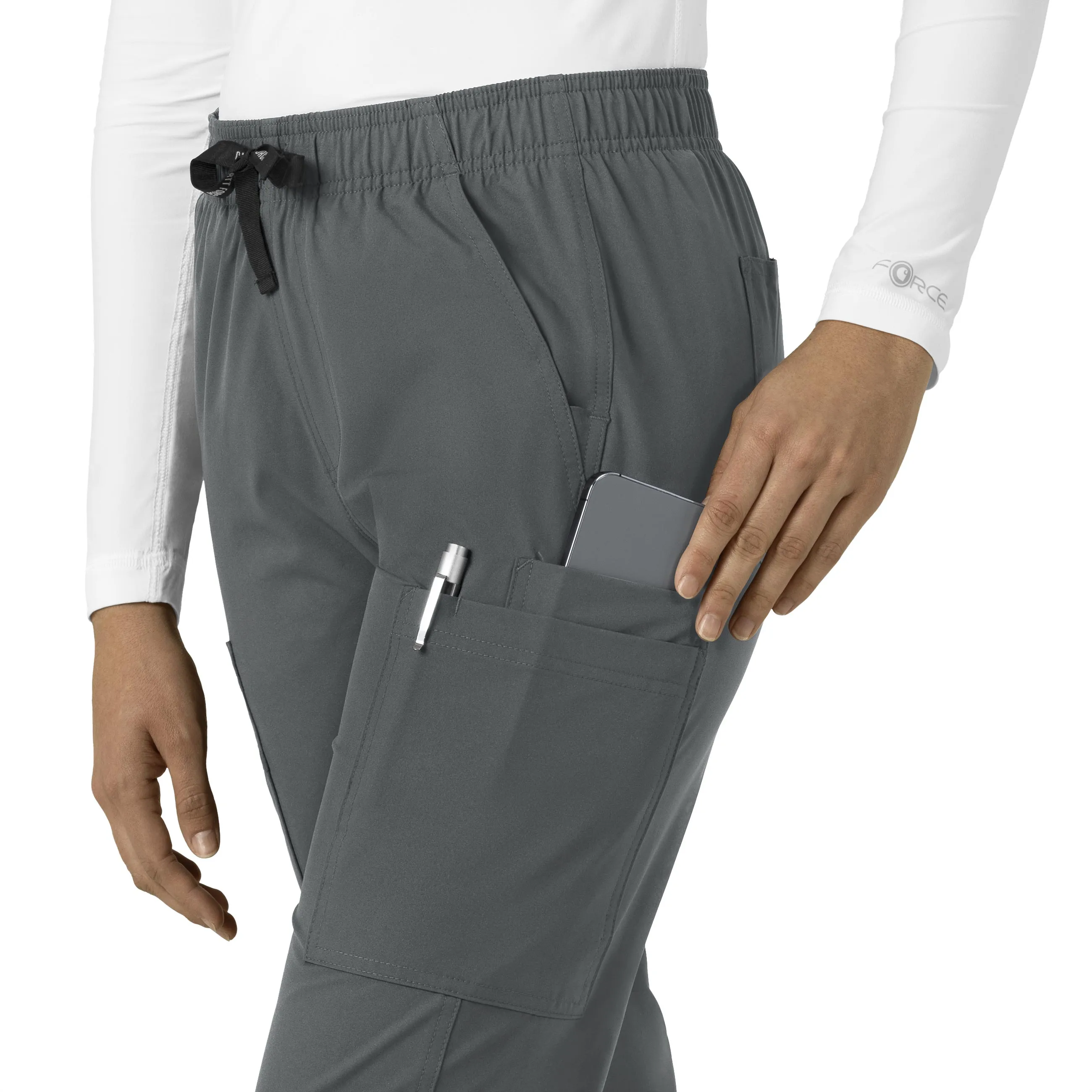 Force Essentials C51213 Straight Leg Scrub Pants Pewter