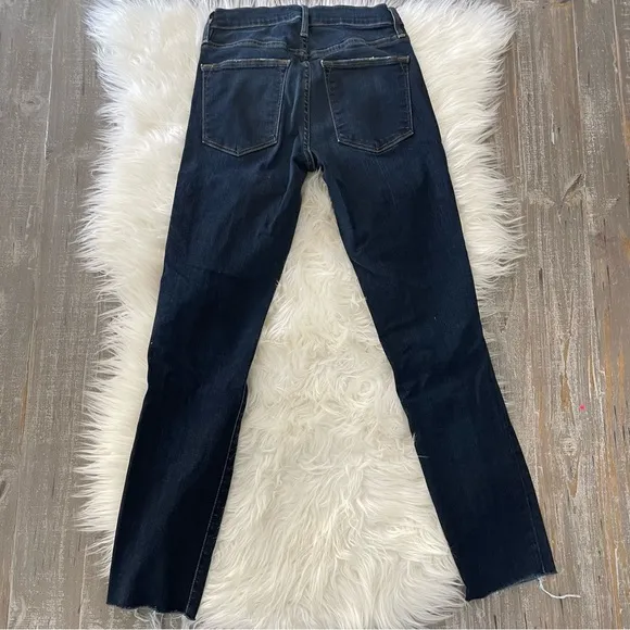 FRAME Le High Skinny Jeans Ripped Knees Distressed Stretch Denim | Size 24