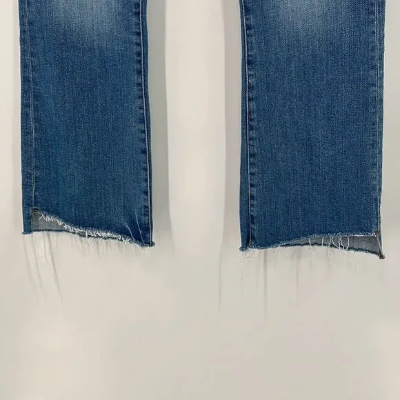 Frame Womens Light Wash Le Crop Mini Mid Rise Bootcut Jeans Size 26