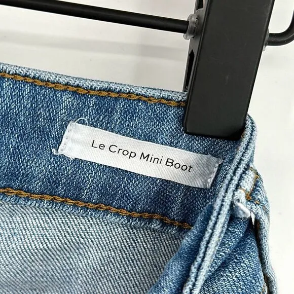 Frame Womens Light Wash Le Crop Mini Mid Rise Bootcut Jeans Size 26