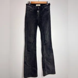 Free People Faded Black Bootcut Jeans High Rise