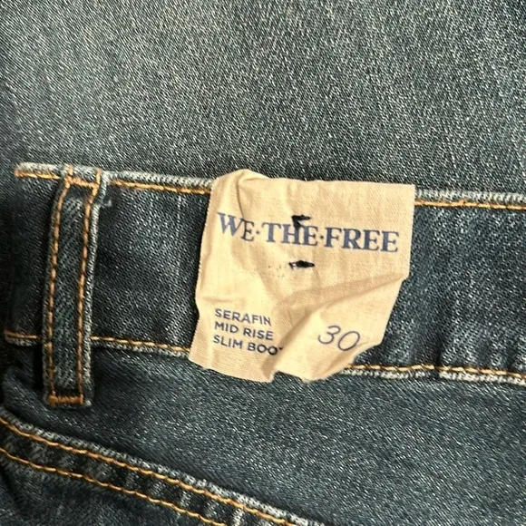 Free People We The Free Serafin Midrise Slim Bootcut Jeans