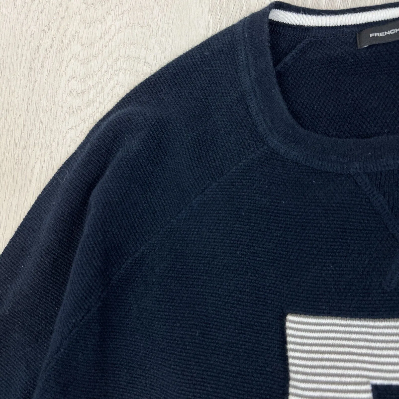 French Connection Womens Knitted Navy Blue Sweater Size Small
