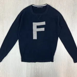 French Connection Womens Knitted Navy Blue Sweater Size Small