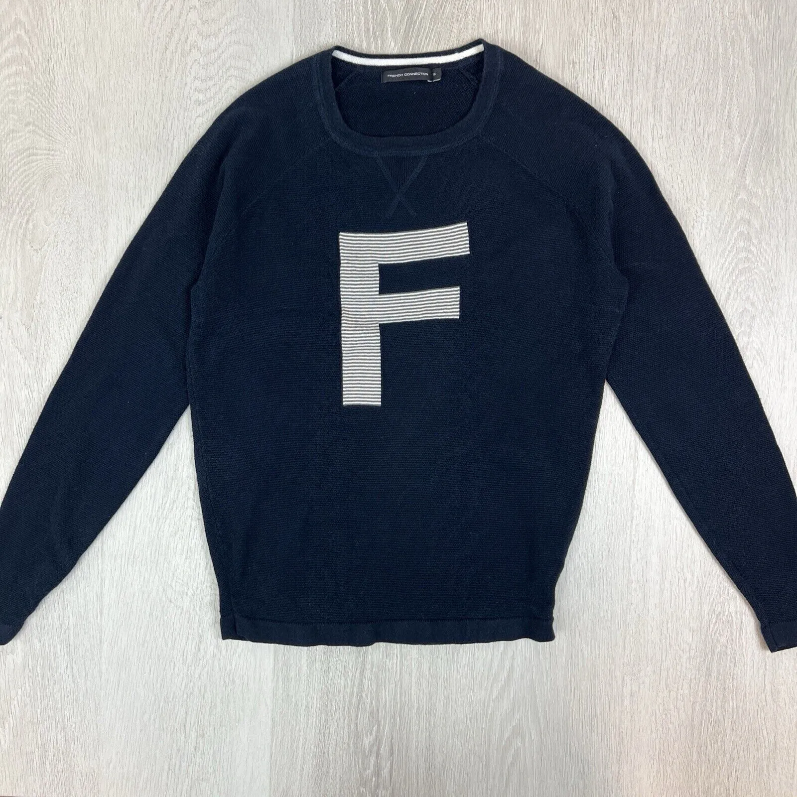 French Connection Womens Knitted Navy Blue Sweater Size Small