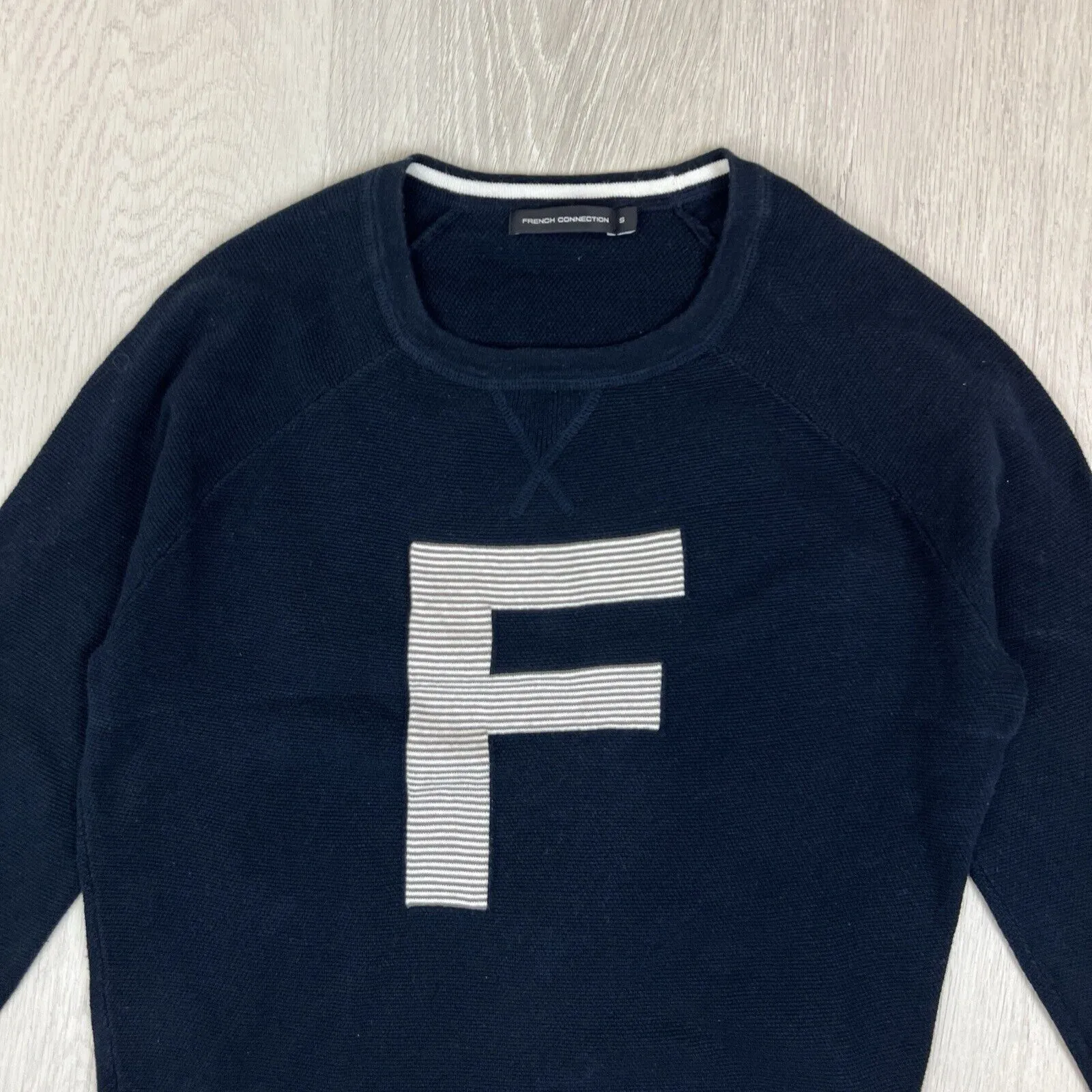 French Connection Womens Knitted Navy Blue Sweater Size Small