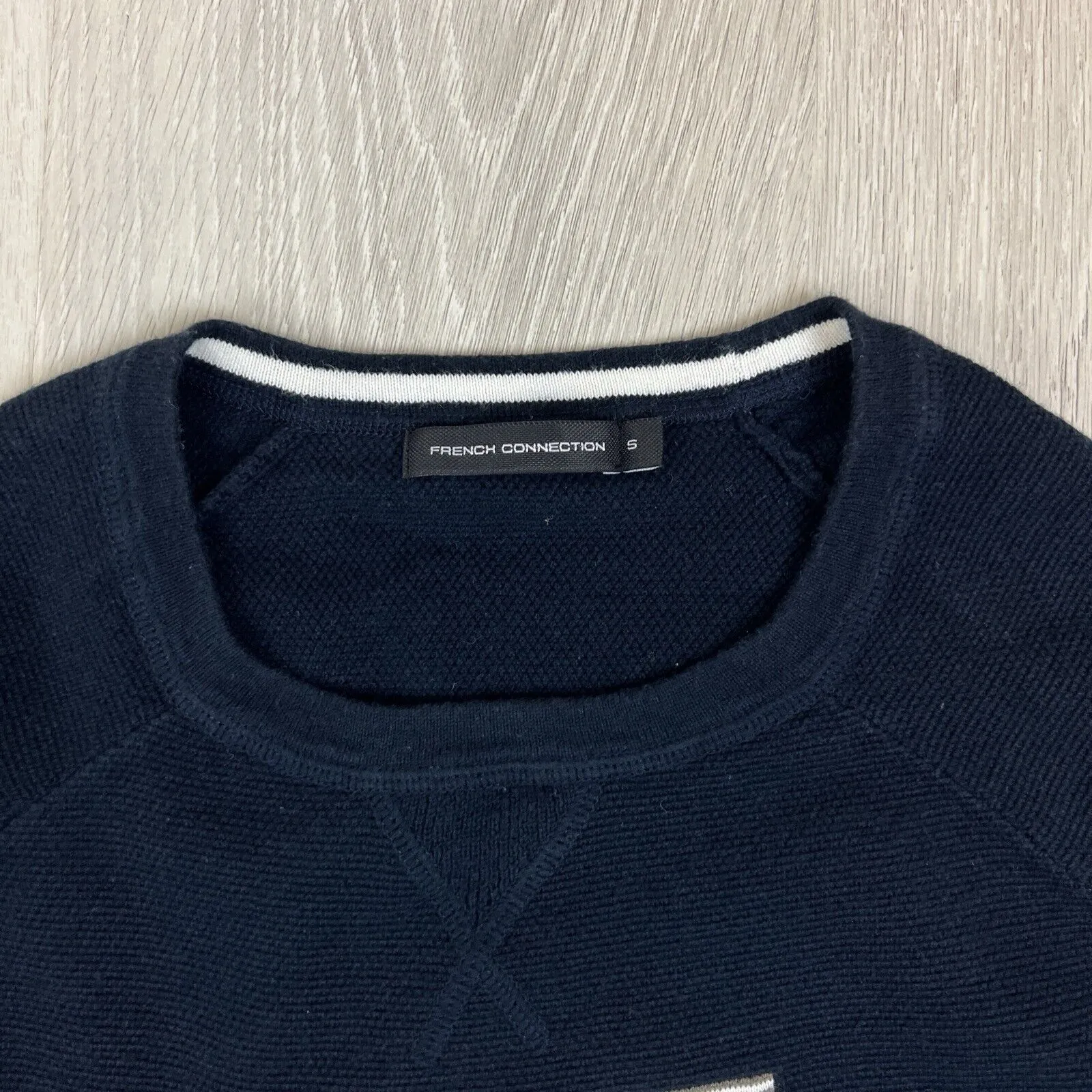 French Connection Womens Knitted Navy Blue Sweater Size Small