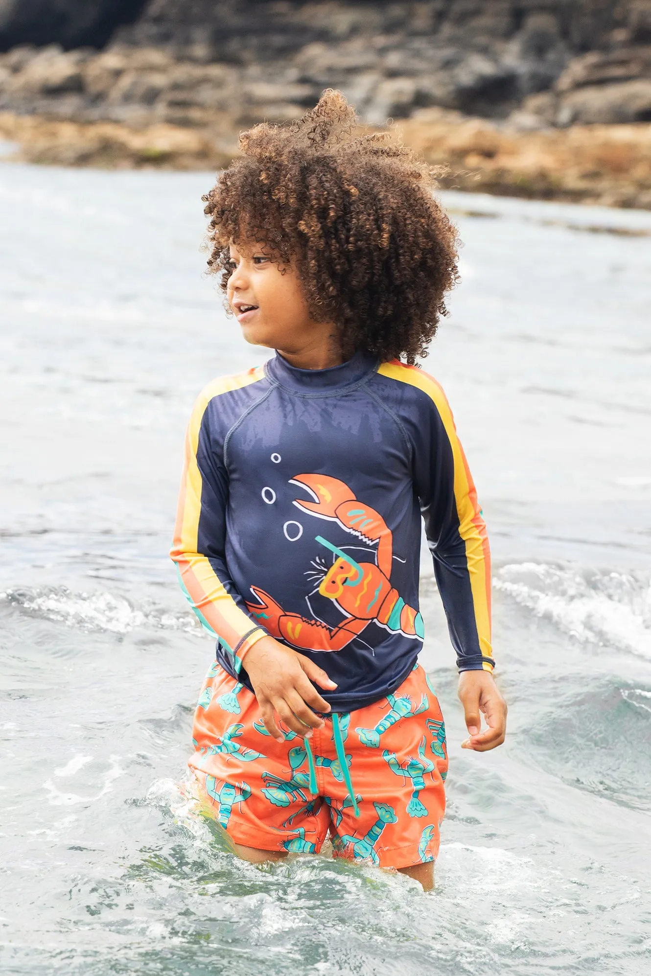 Frugi Boscastle Board Shorts Lobster
