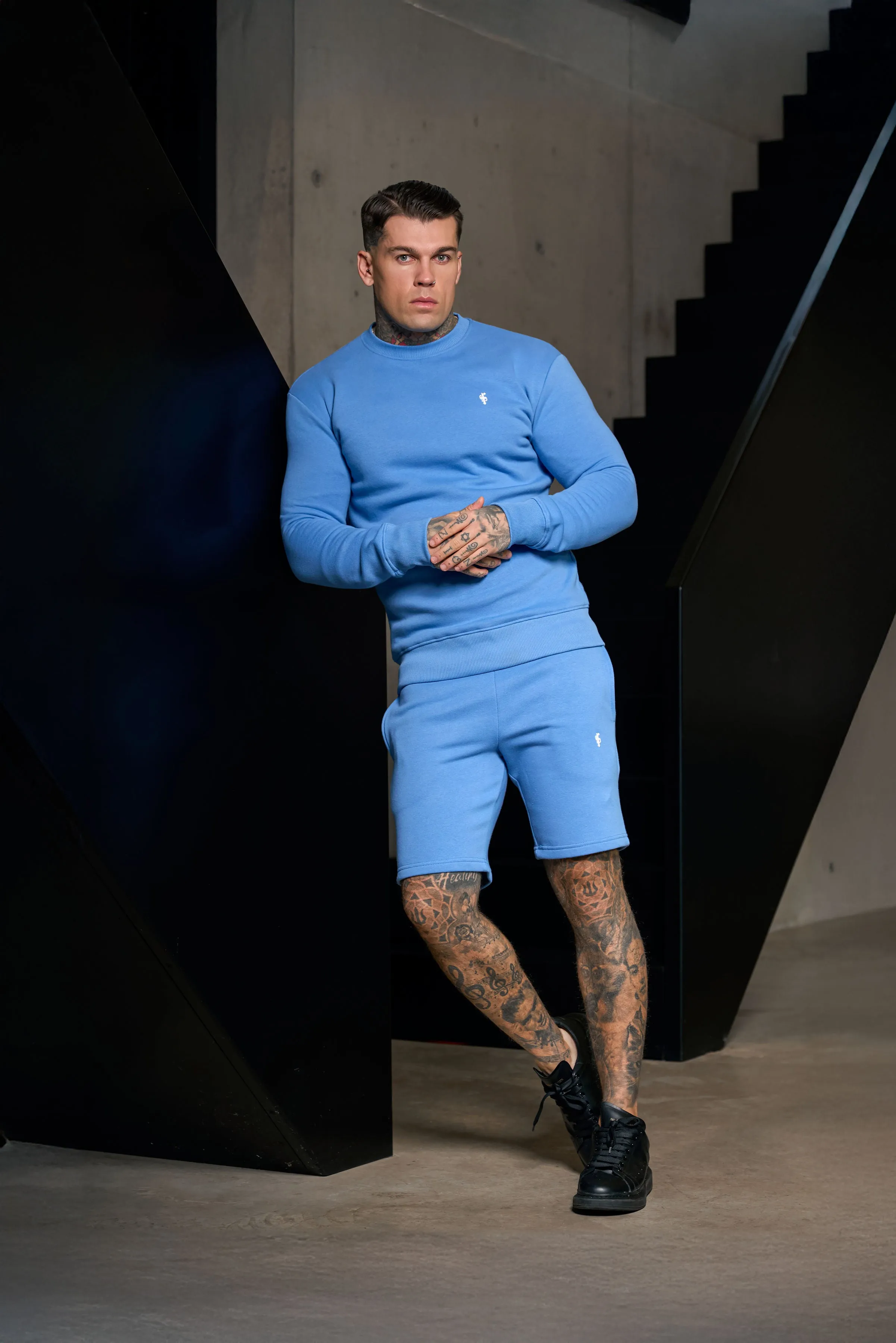 FS Plain Blue Shorts with FS Branding - FSH1206