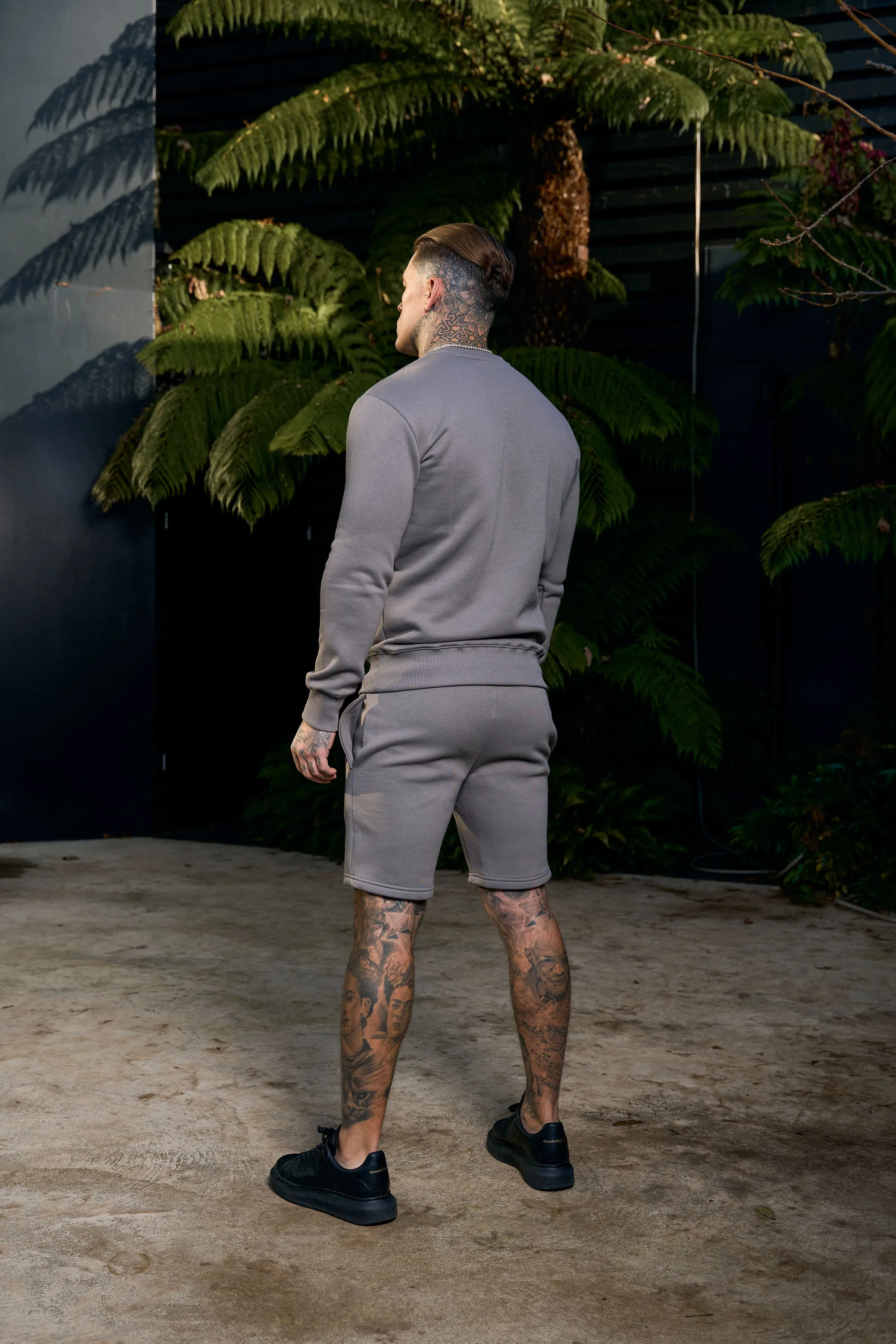 FS Plain Charcoal Crew Jumper With FS Branding - FSH1187