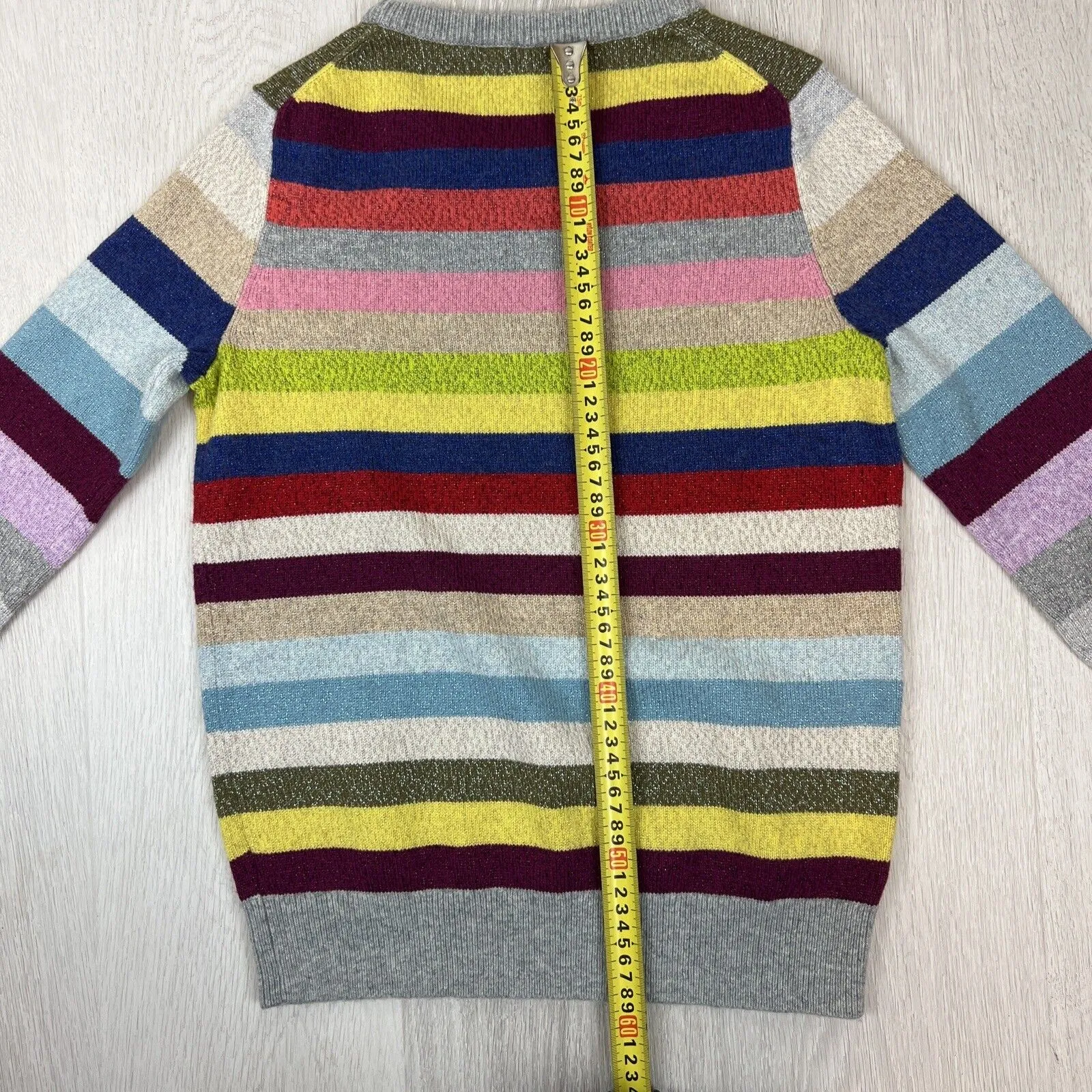 GAP Womens Stripped Metallic Knitted Jumper Size Small