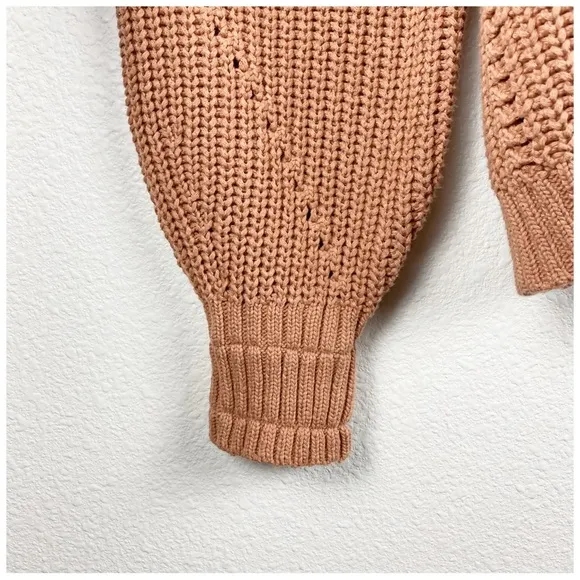 Gentle Fawn Arizona Chunky V-Neck Sweater in Clay Size XL