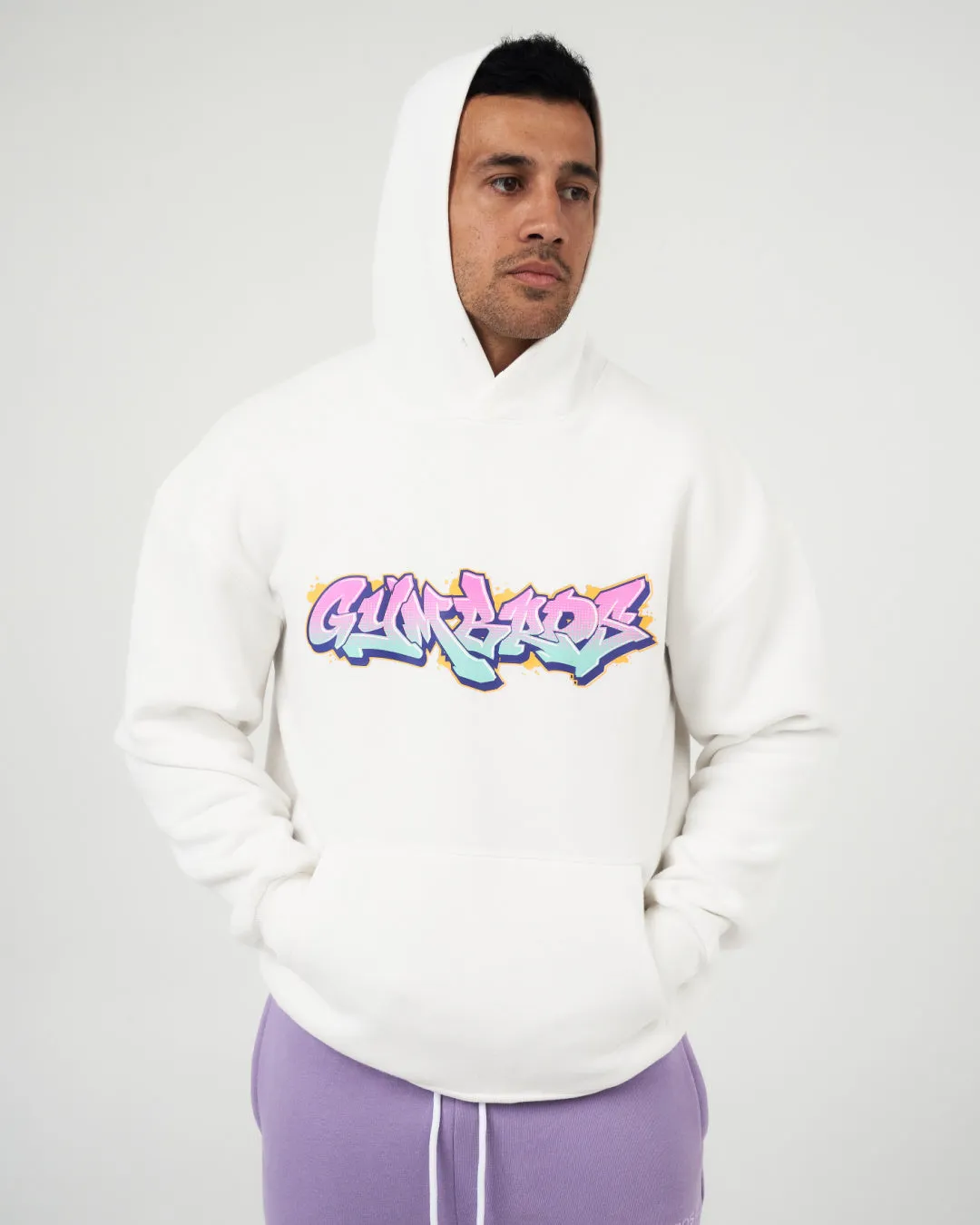 Graffiti Logo GYMBROs NFT Hood (Vintage White)