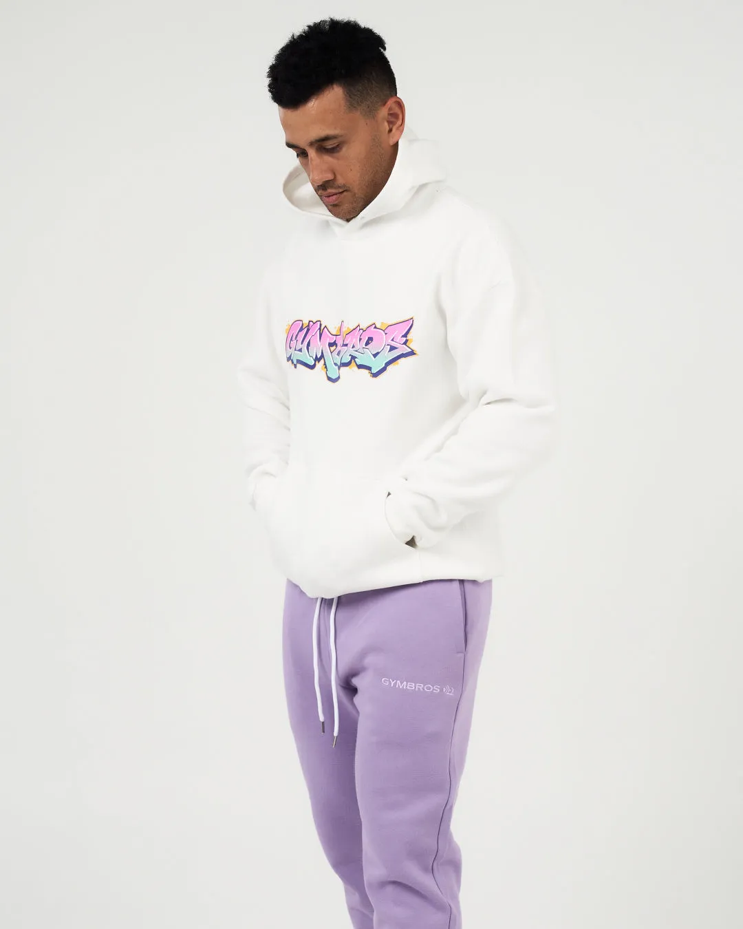 Graffiti Logo GYMBROs NFT Hood (Vintage White)