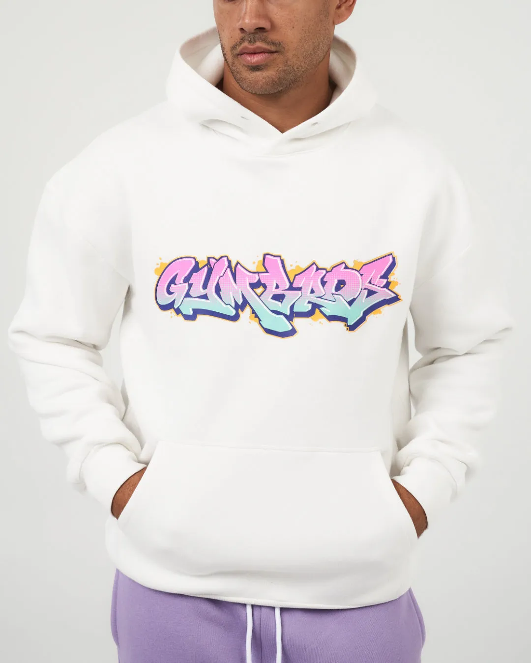 Graffiti Logo GYMBROs NFT Hood (Vintage White)