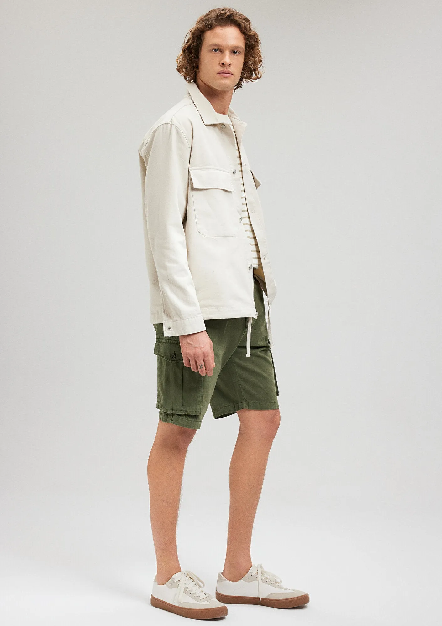 Green Cargo Shorts
