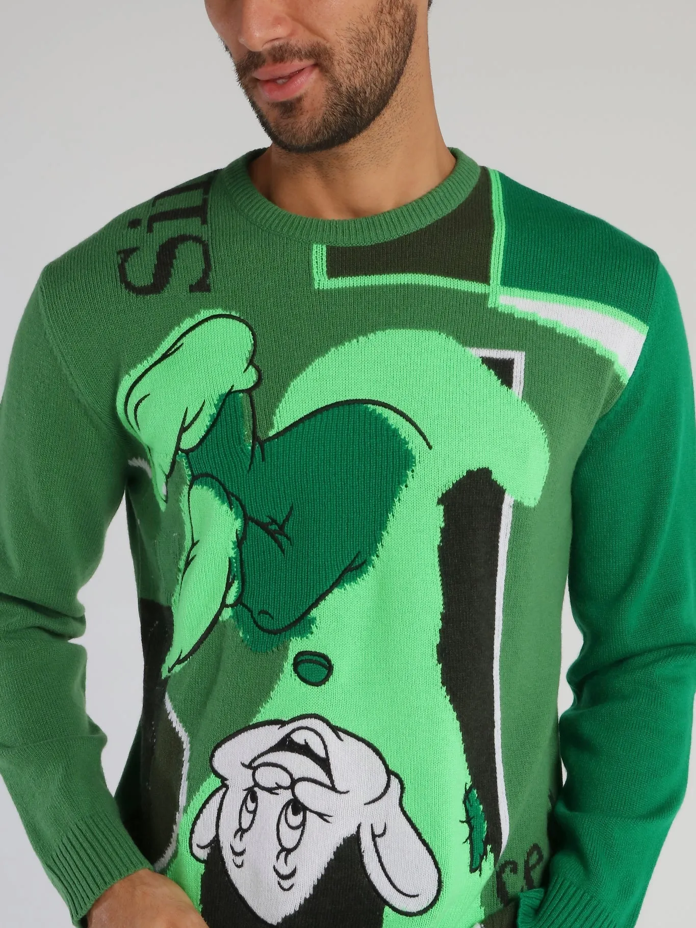 Green Disney Dopey Knitted Sweater