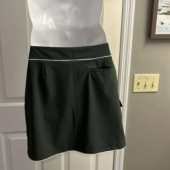 Greg Norman Olive Green Women’s Pull-on Golf Skort with Built-in Shorts- Size 12