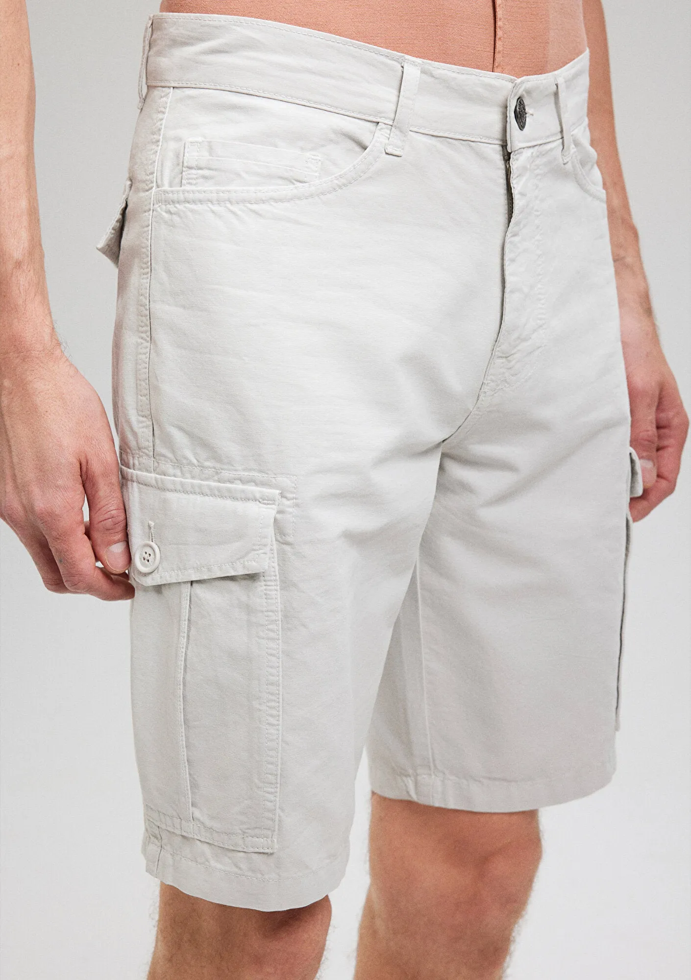 Grey Cargo Shorts