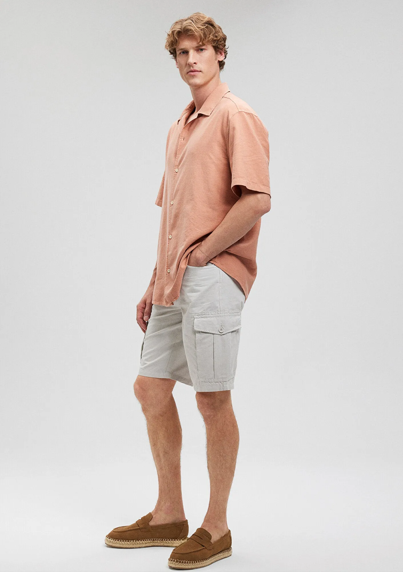 Grey Cargo Shorts