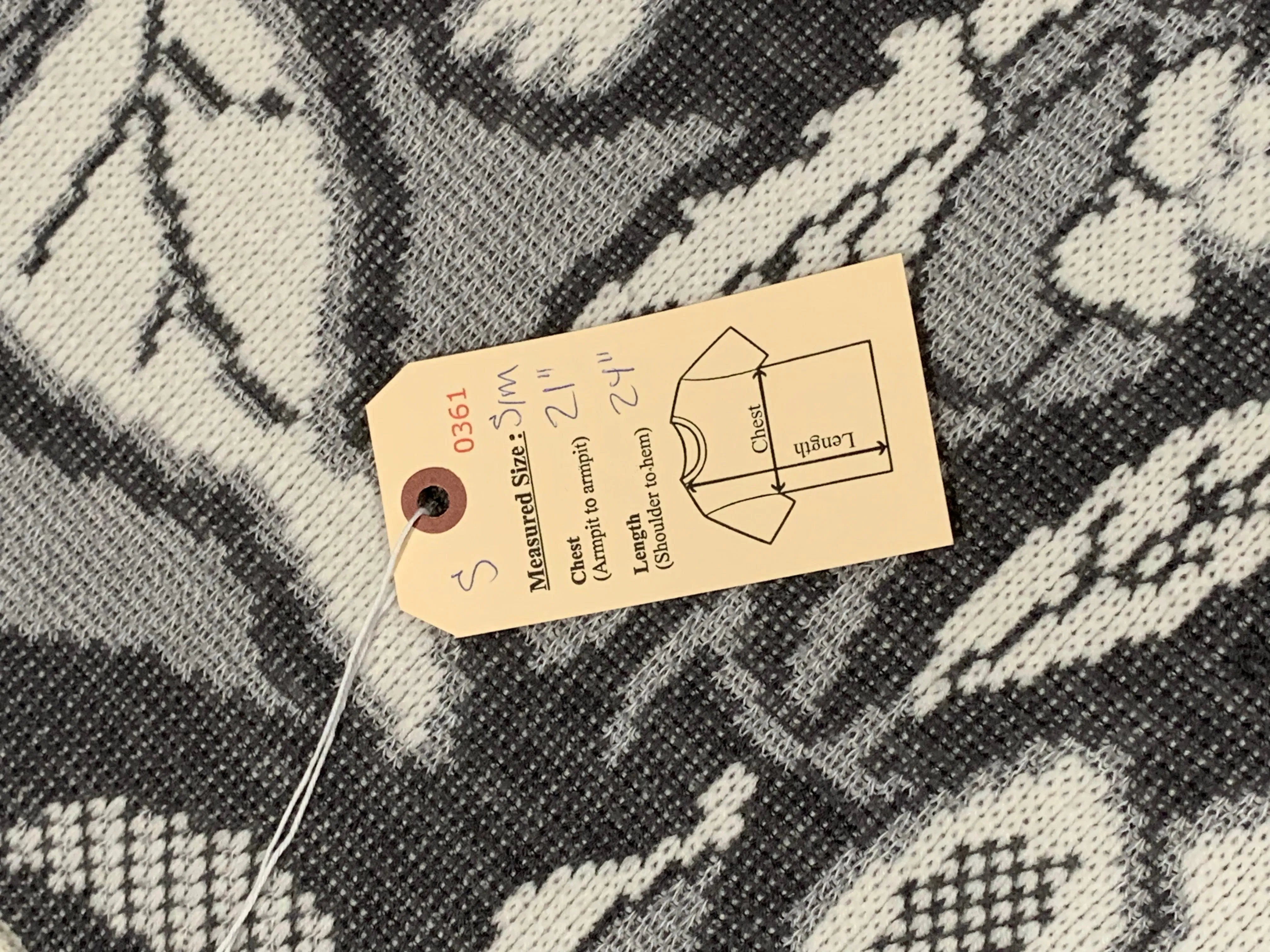 Greyscale Nature Knitted Sweater (S/M)