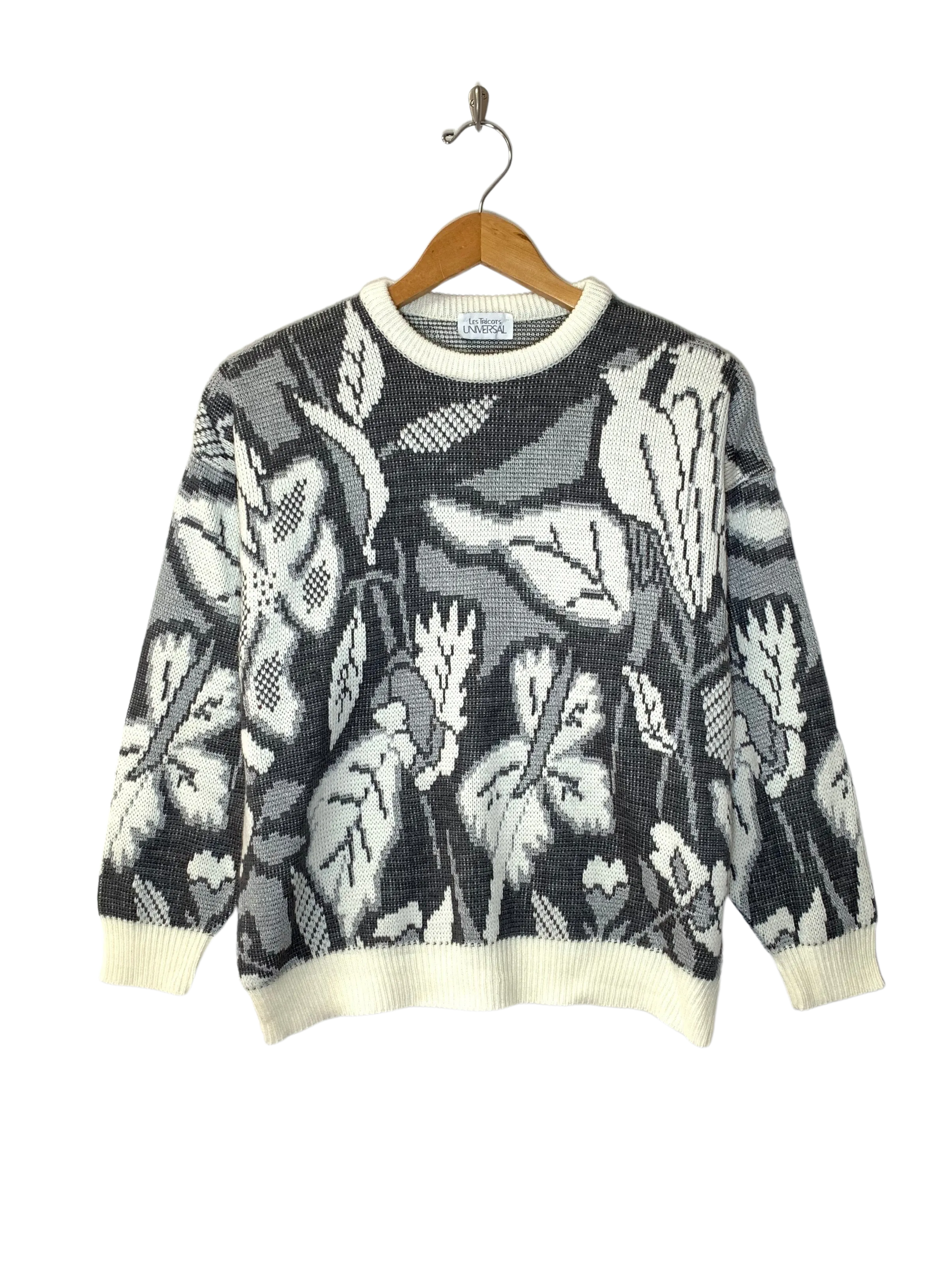 Greyscale Nature Knitted Sweater (S/M)