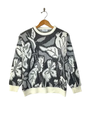Greyscale Nature Knitted Sweater (S/M)