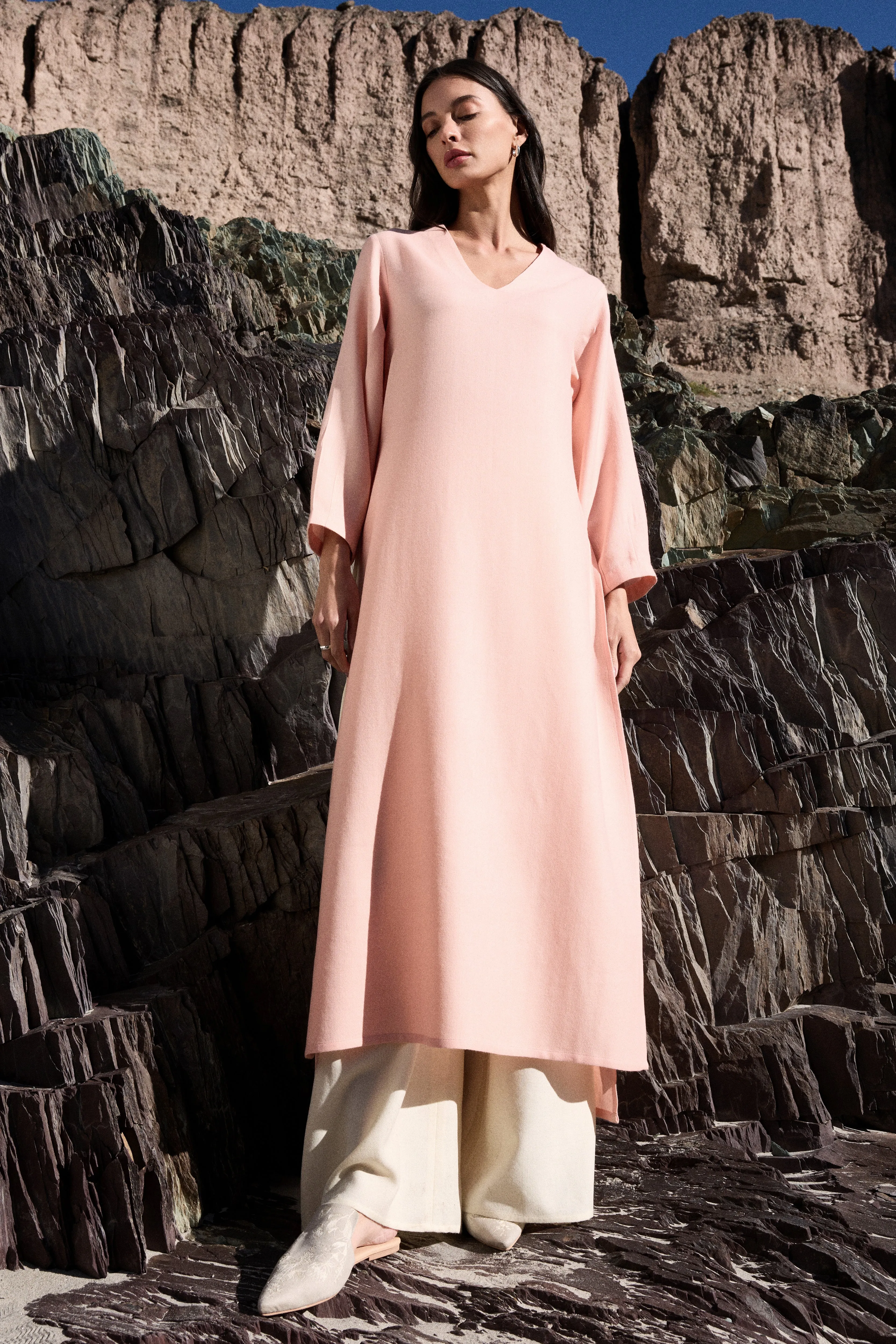 Hanle Woollen Top (Dusty Pink)