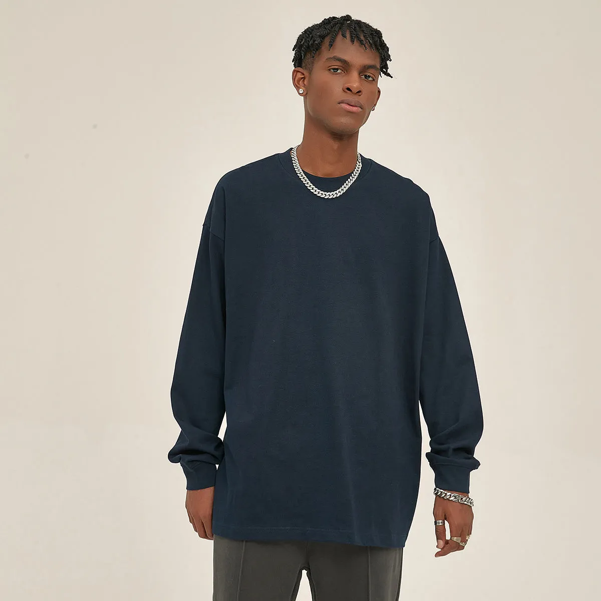 Heavyweight Plain Long Sleeve Tee