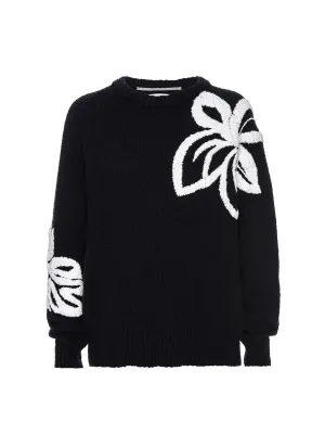 Hibiscus Embroidered Sweater