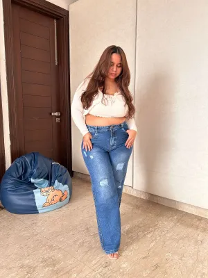 Highwaisted Ripped jeans