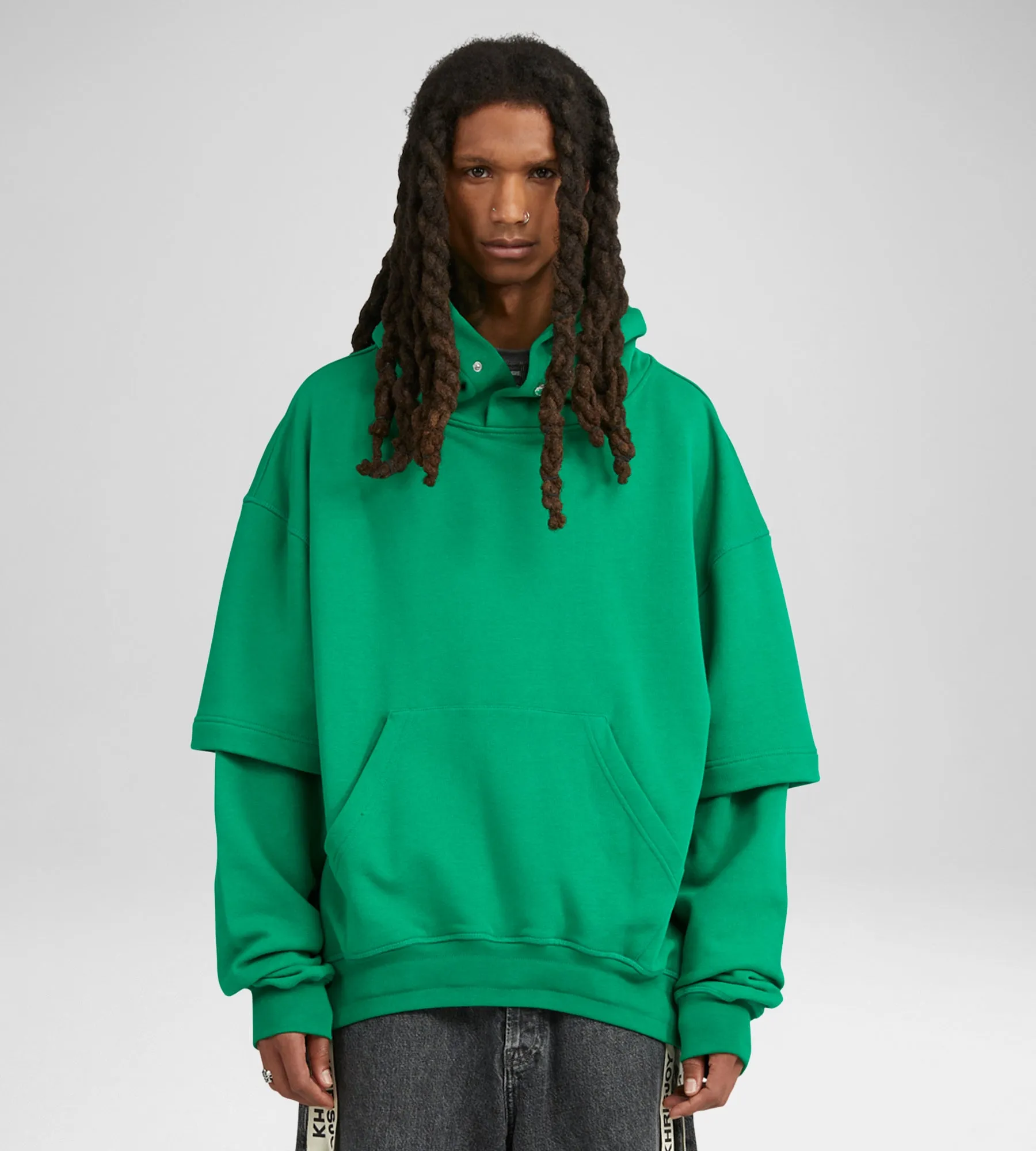 HOODIE FLEECE DOUBLE SLEEVES