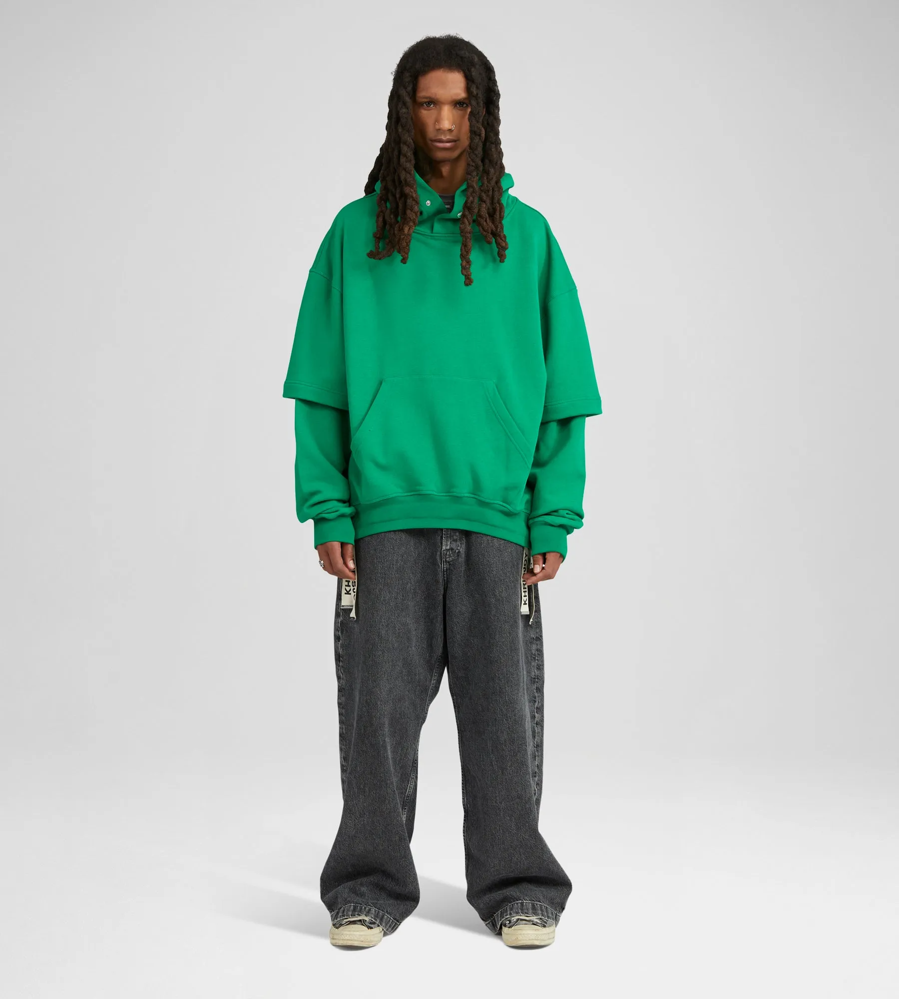 HOODIE FLEECE DOUBLE SLEEVES