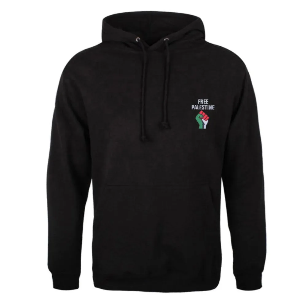 Hoodie With Free Palestine Embroidered Patch