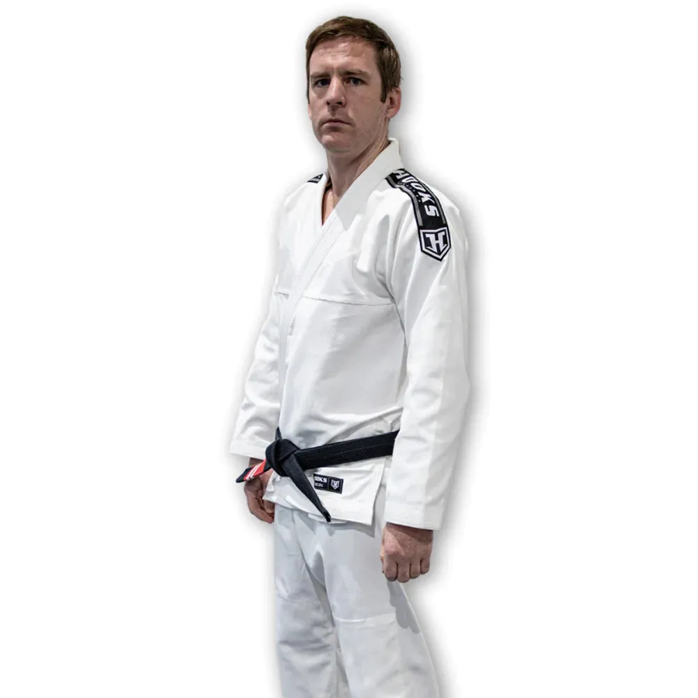 Hooks BJJ GI - Origin - White with White Belt