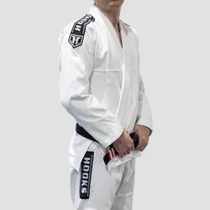 Hooks BJJ GI - Origin - White with White Belt