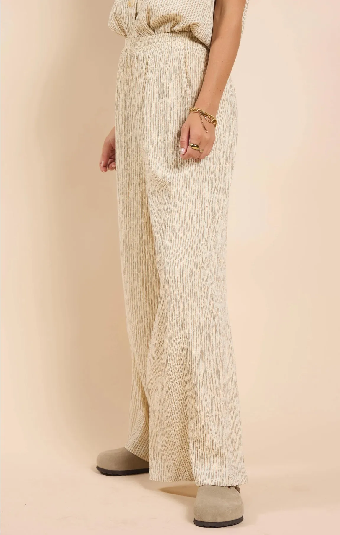 In The Clouds Striped Wide Leg Pants