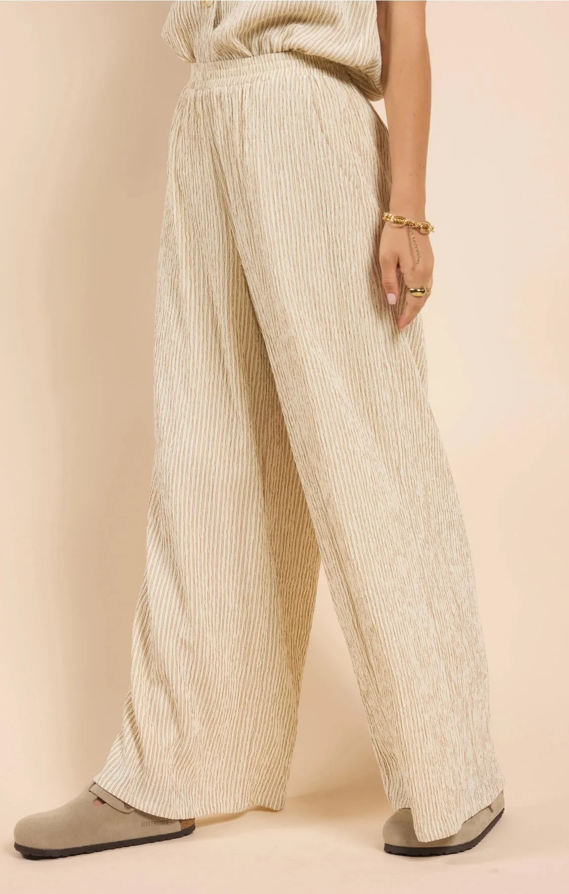 In The Clouds Striped Wide Leg Pants