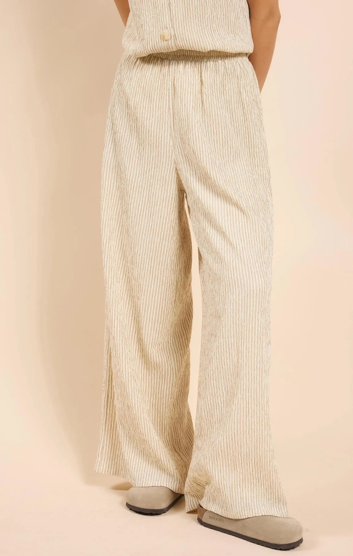 In The Clouds Striped Wide Leg Pants