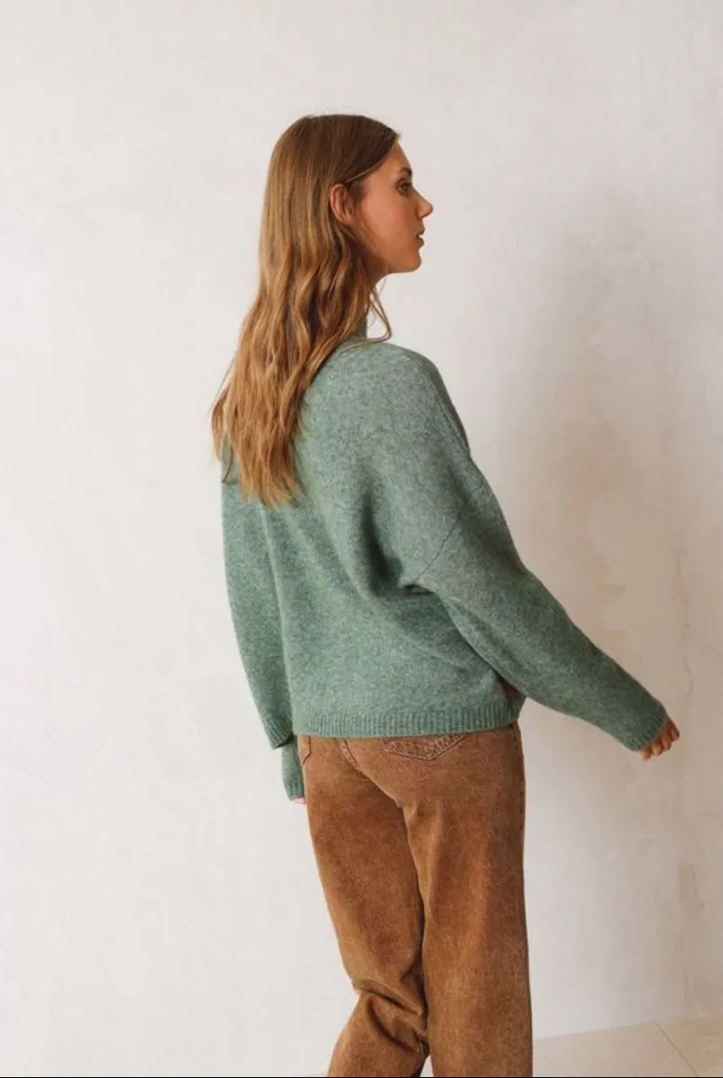 Indi & Cold Perkins Four Square Alpaca Wool Neck Knit
