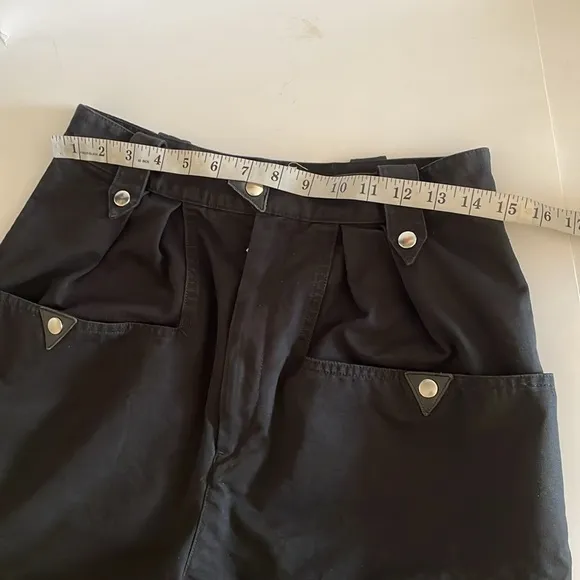 Isabel Marant Etoile Palino Black Cotton High-rise Cargo Shorts size 38 US 6