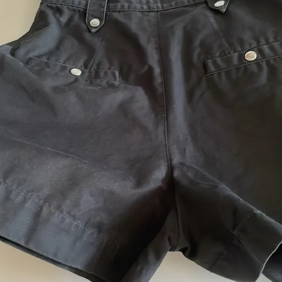 Isabel Marant Etoile Palino Black Cotton High-rise Cargo Shorts size 38 US 6