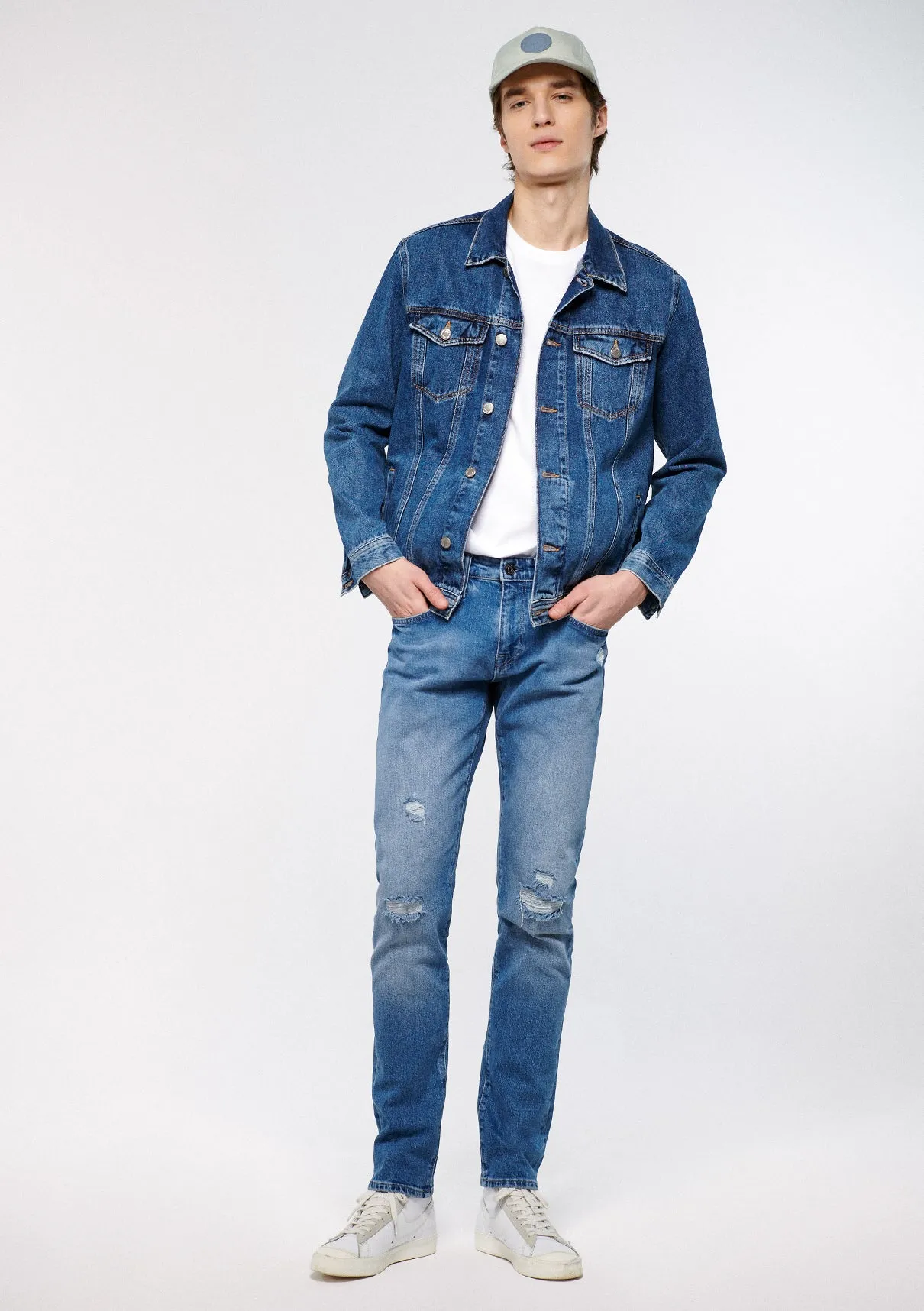 Jake Mid Ripped Street Jean Pants