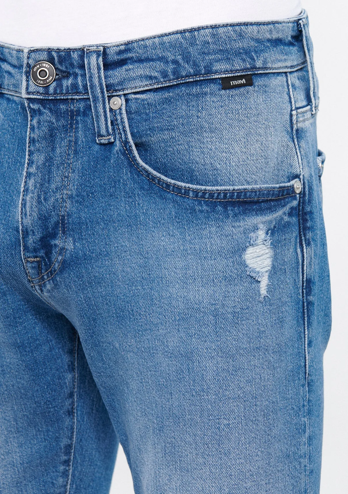 Jake Mid Ripped Street Jean Pants