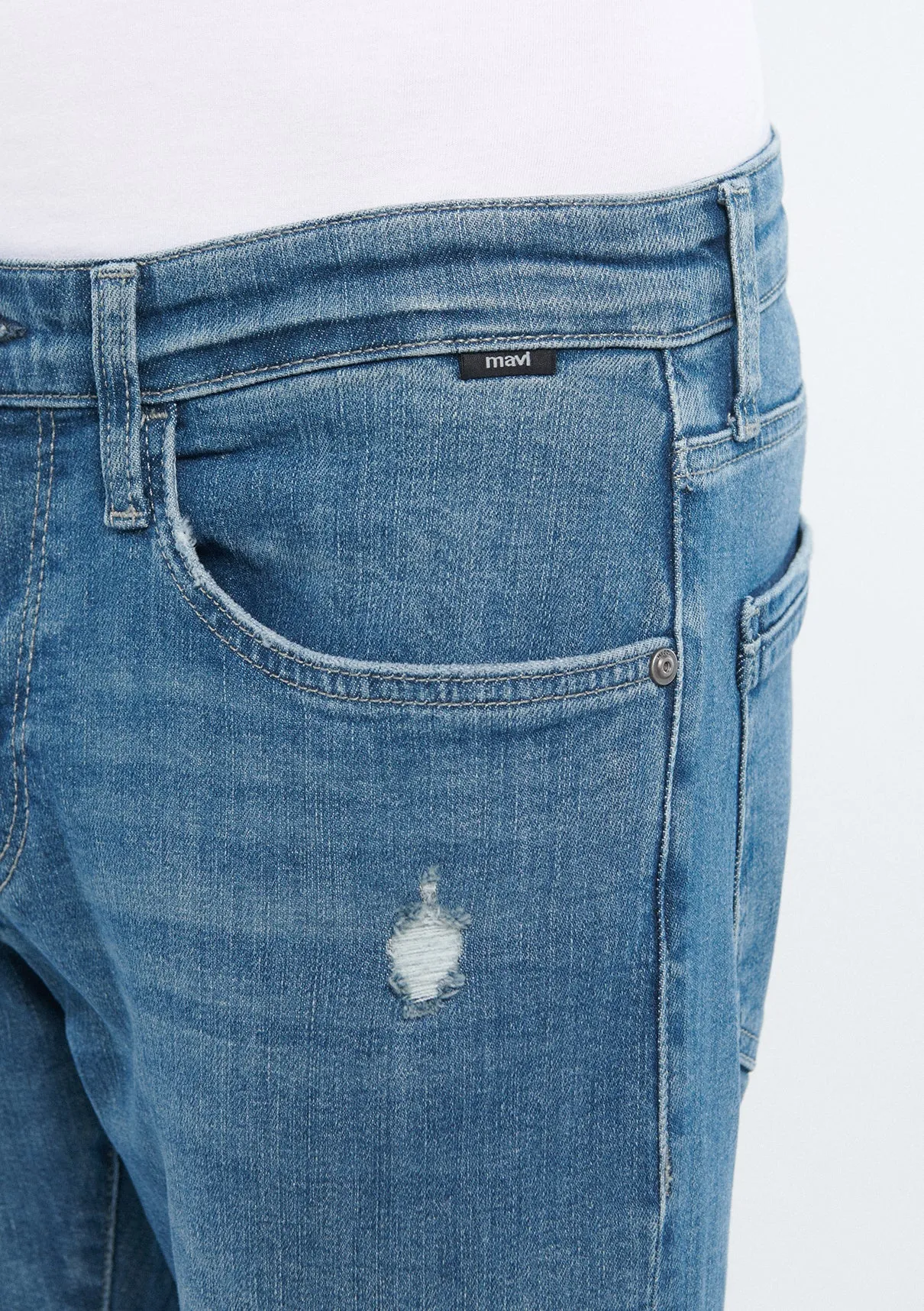 JAKE Ripped Brused Mavi Premium Jean Pants