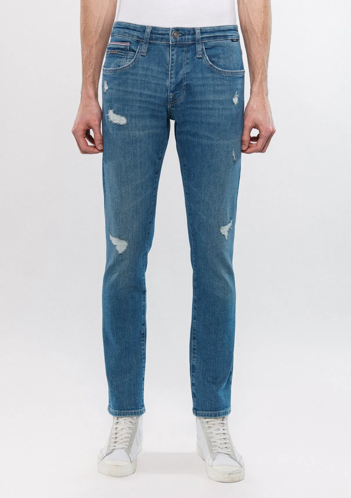 JAKE Ripped Brused Mavi Premium Jean Pants