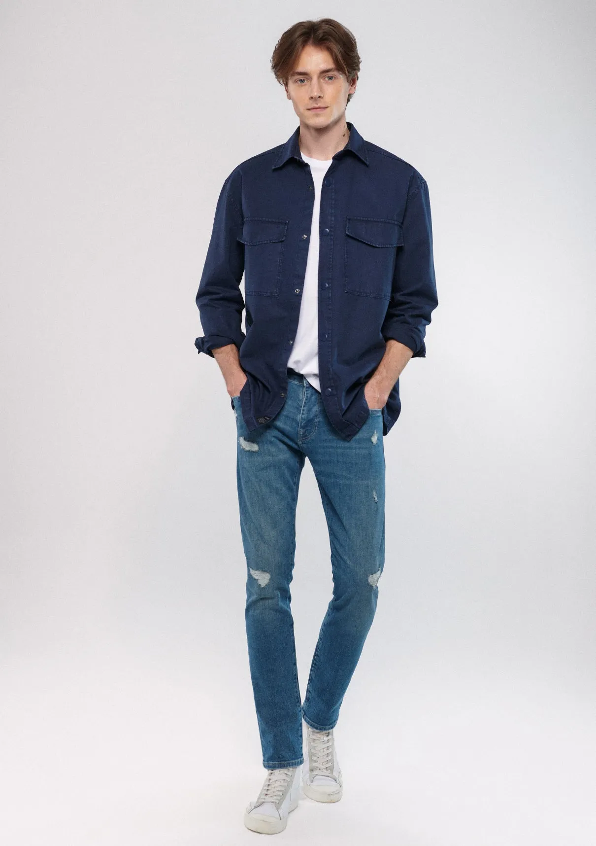 JAKE Ripped Brused Mavi Premium Jean Pants